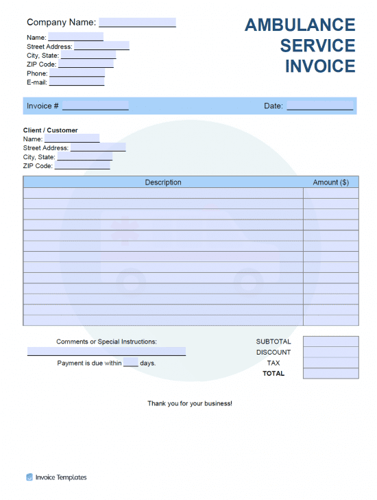 Service Invoice Template | PDF | WORD | EXCEL