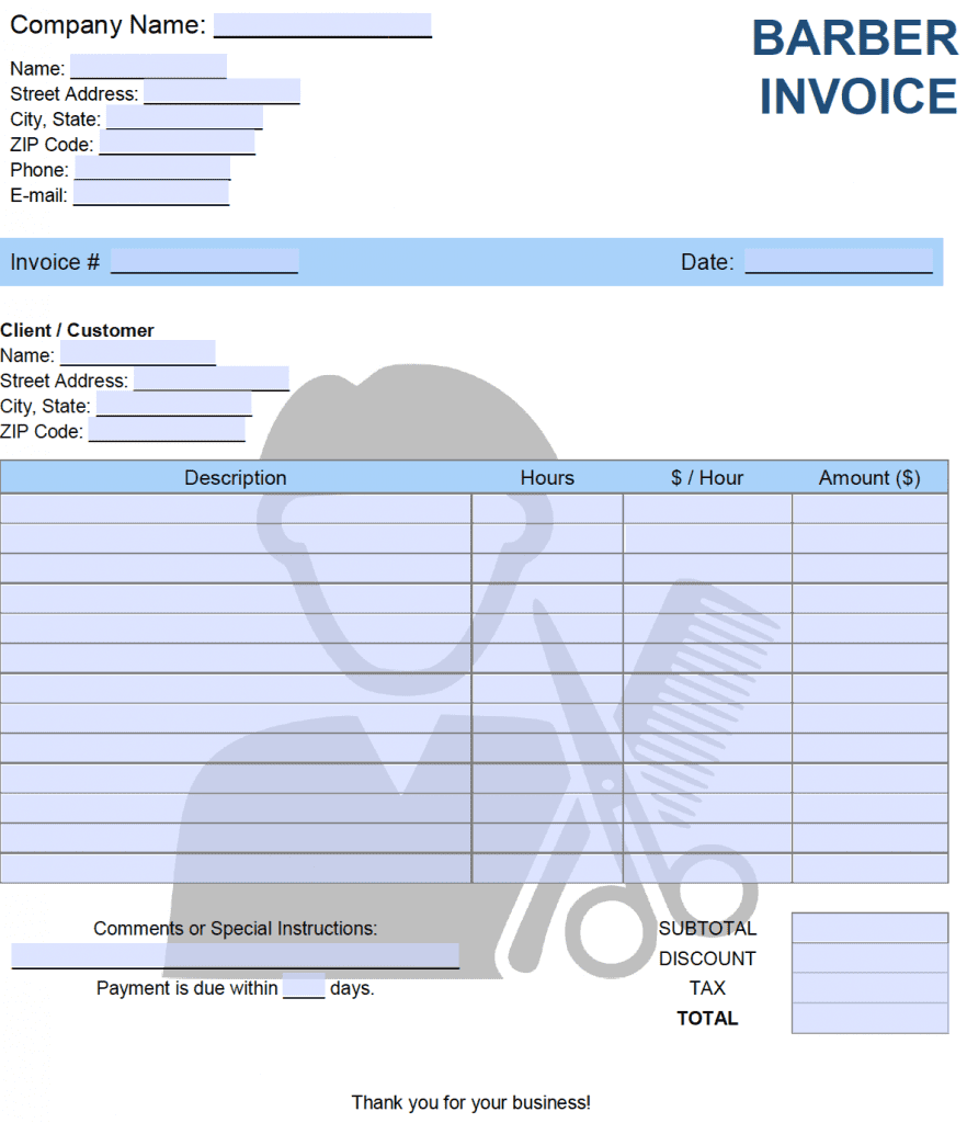 Free Printable Invoice Templates