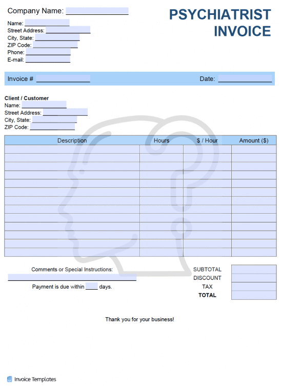 Medical Invoice Template 