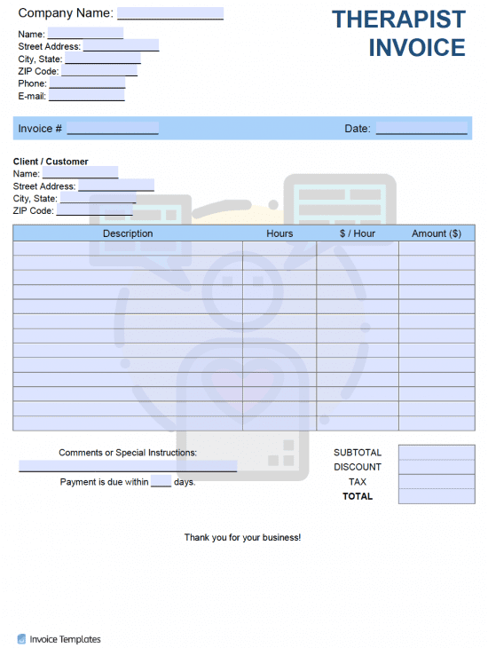 Medical Invoice Template | PDF | WORD | EXCEL