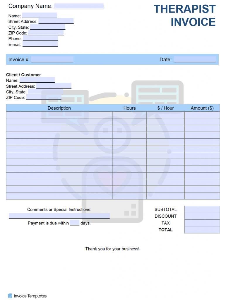 Medical Invoice Template | PDF | WORD | EXCEL