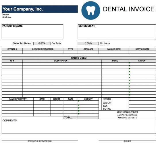 dental-invoice-template-excel